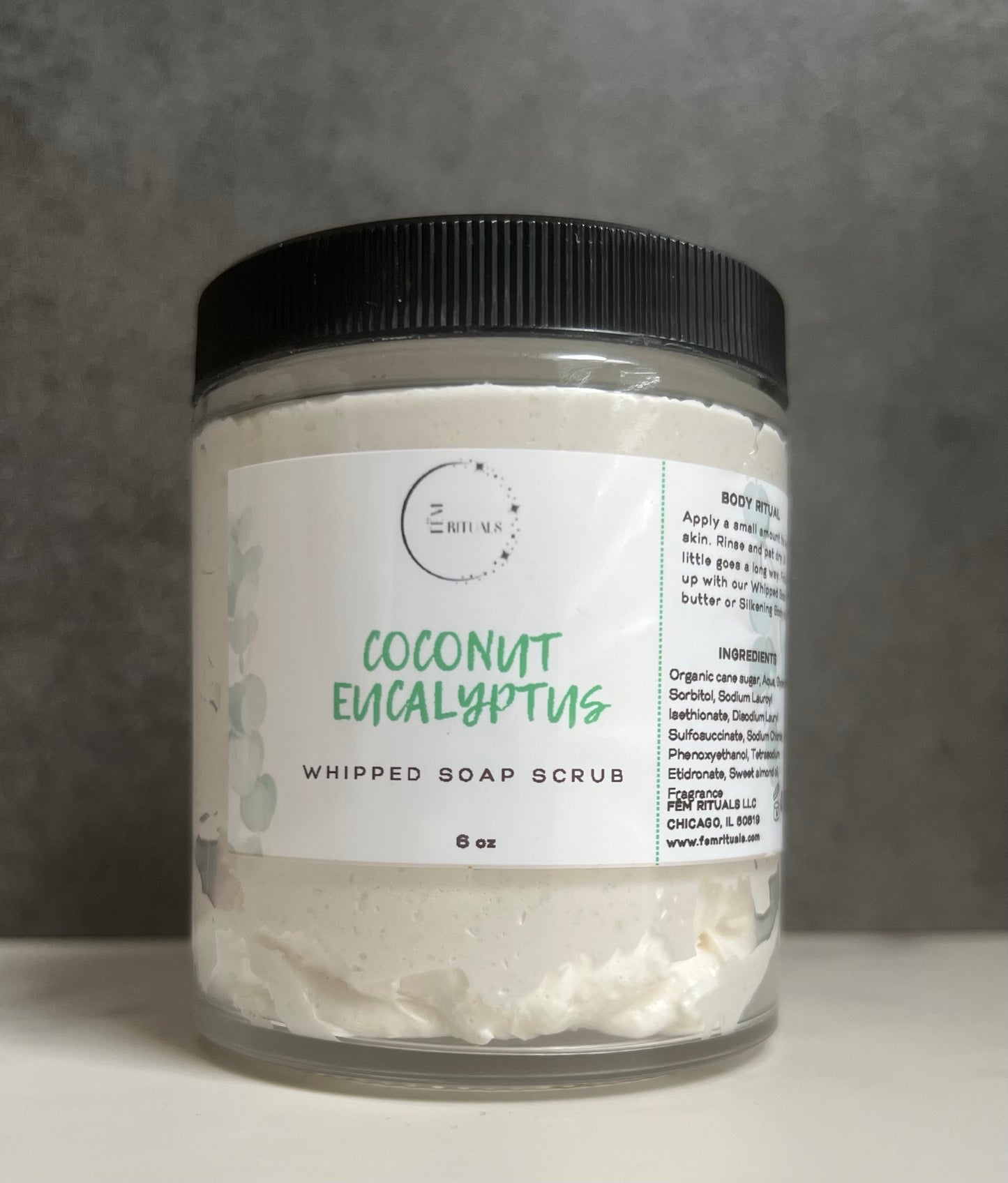 Coconut Eucalyptus Whipped Soap Scrub